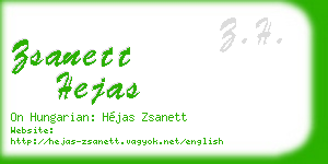zsanett hejas business card